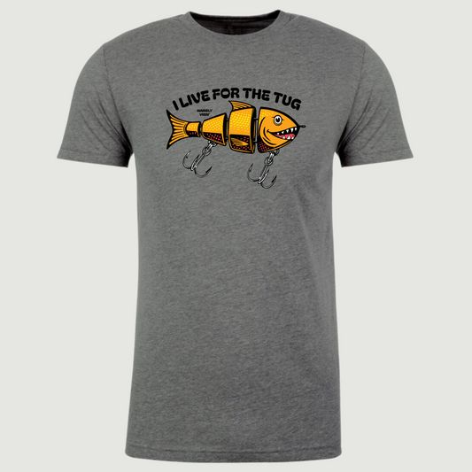 I Live For The Tug Fishing Lure Graphic T-Shirt