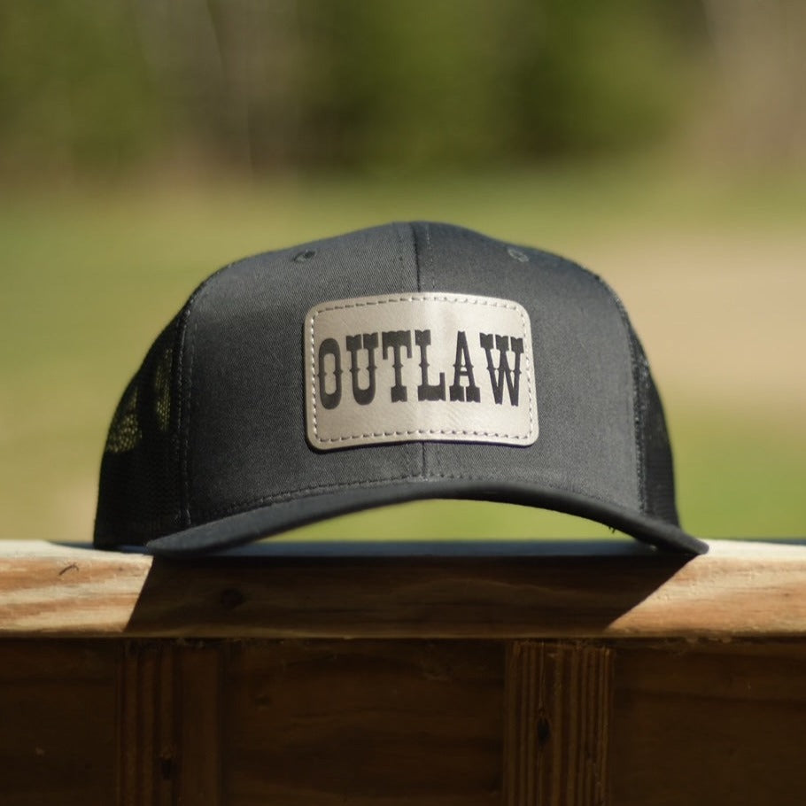 Outlaw Leatherette Patch 6-Panel Trucker Hat