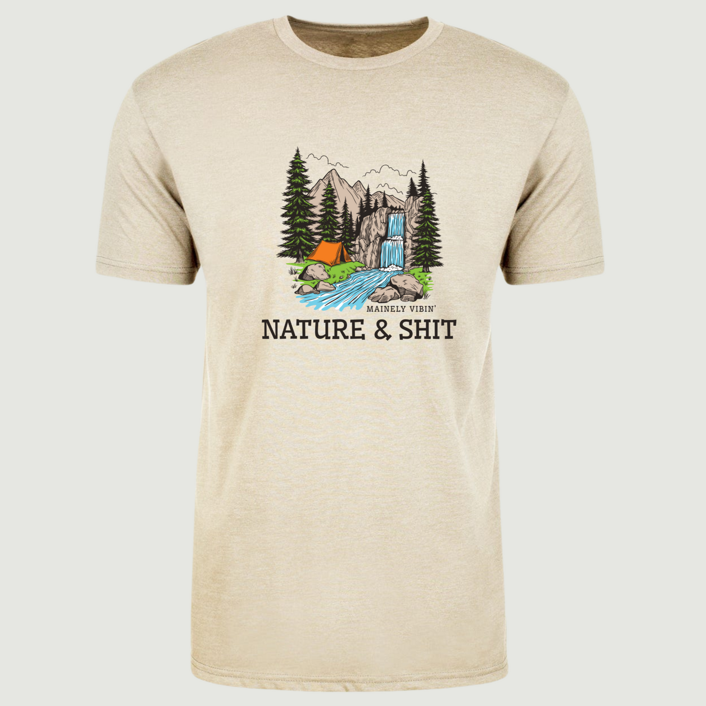 Nature & Shit Outdoor Camping Scene T-Shirt