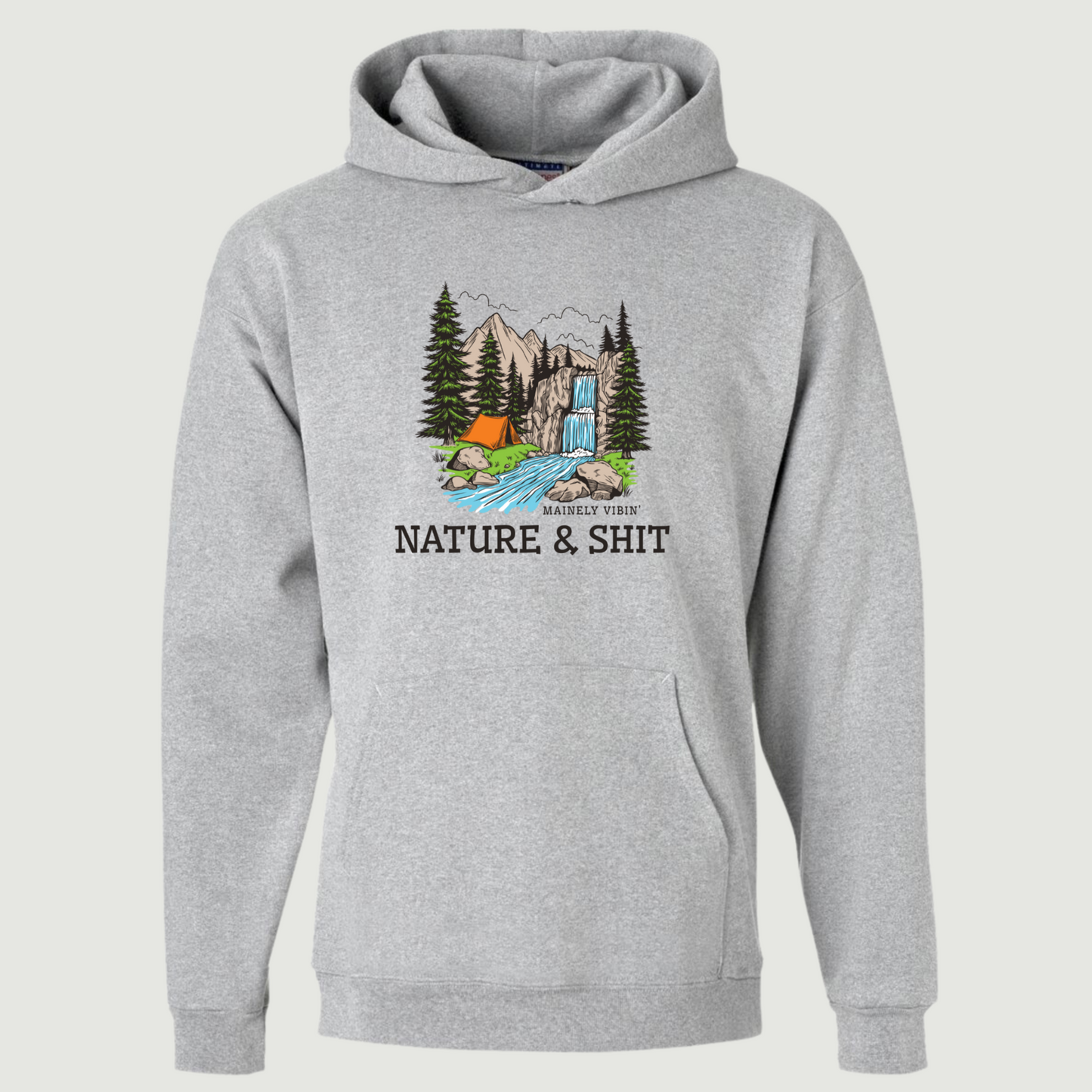 Nature & Shit Outdoor Camping Scene Hoodie