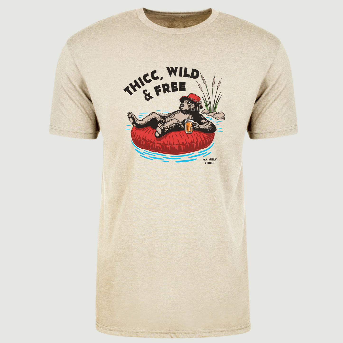 Thicc, Wild & Free Bear in Float T-Shirt