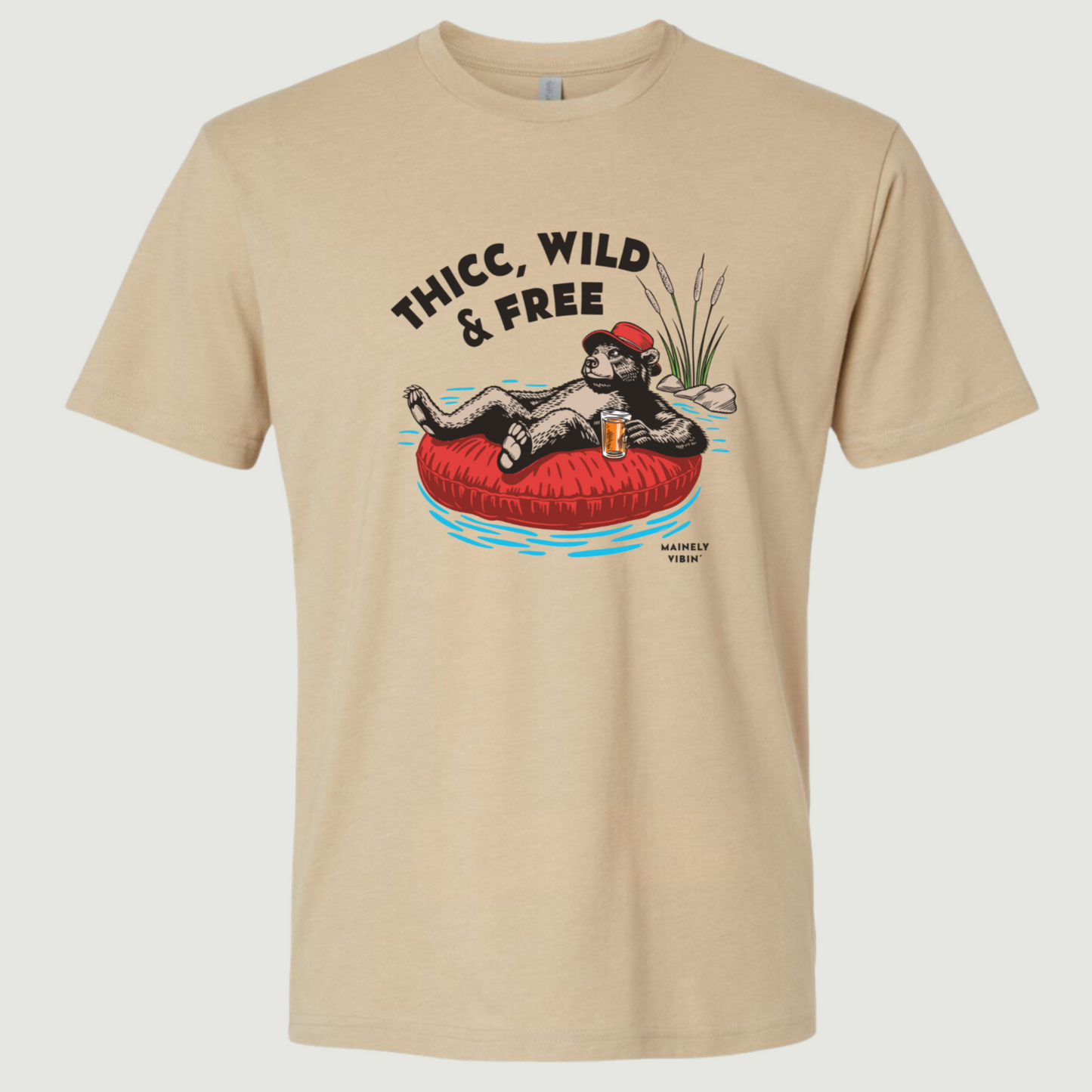 Thicc, Wild & Free Bear in Float T-Shirt